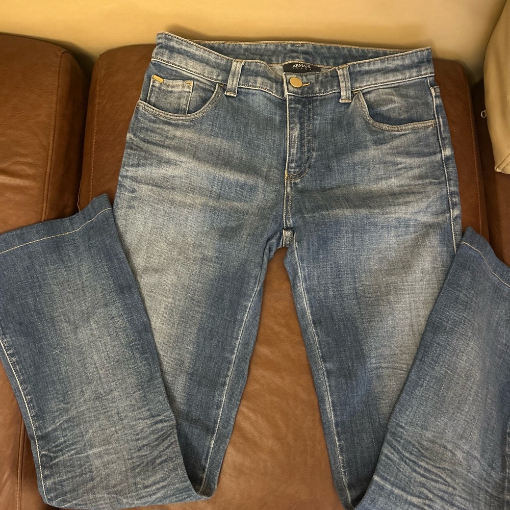 Armani Jeans Light Blue Straight Leg Denim